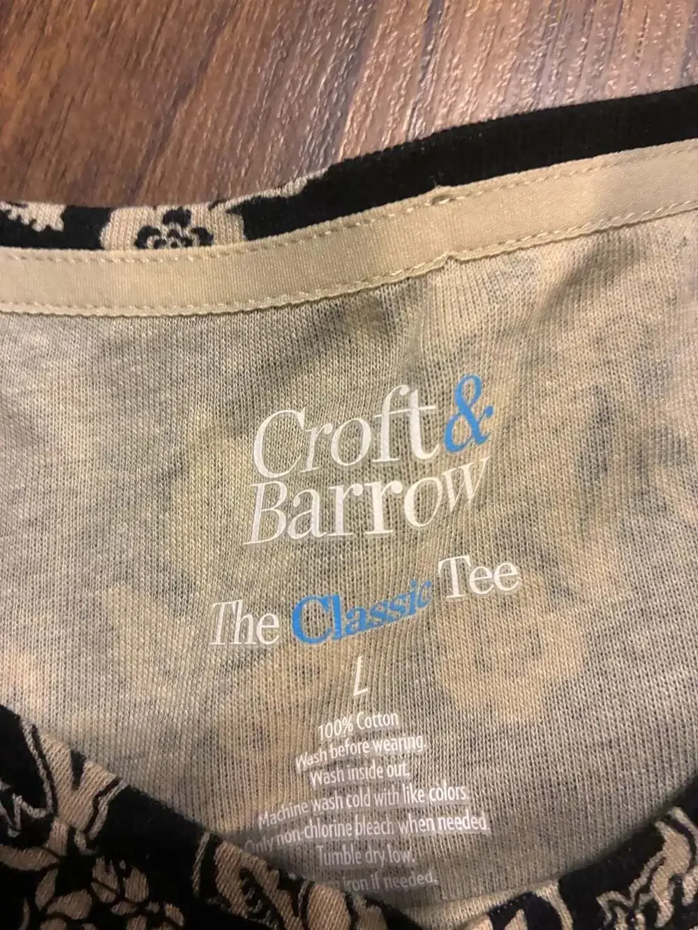 Croft & Barrow The Classic Tee Women's Long Sleeve Floral Shirt Size L - Picture 2 of 3